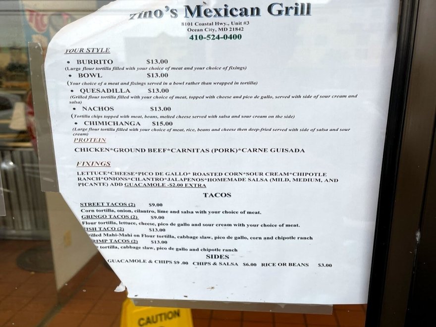 TINO'S MEXICAN GRILL